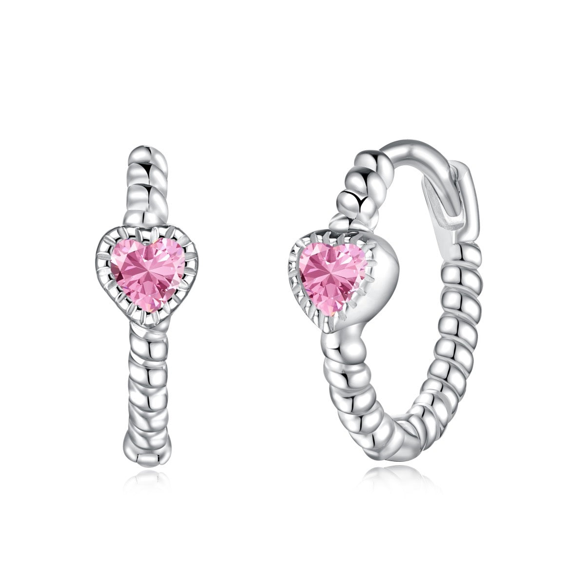 Hoop con cuore rosa