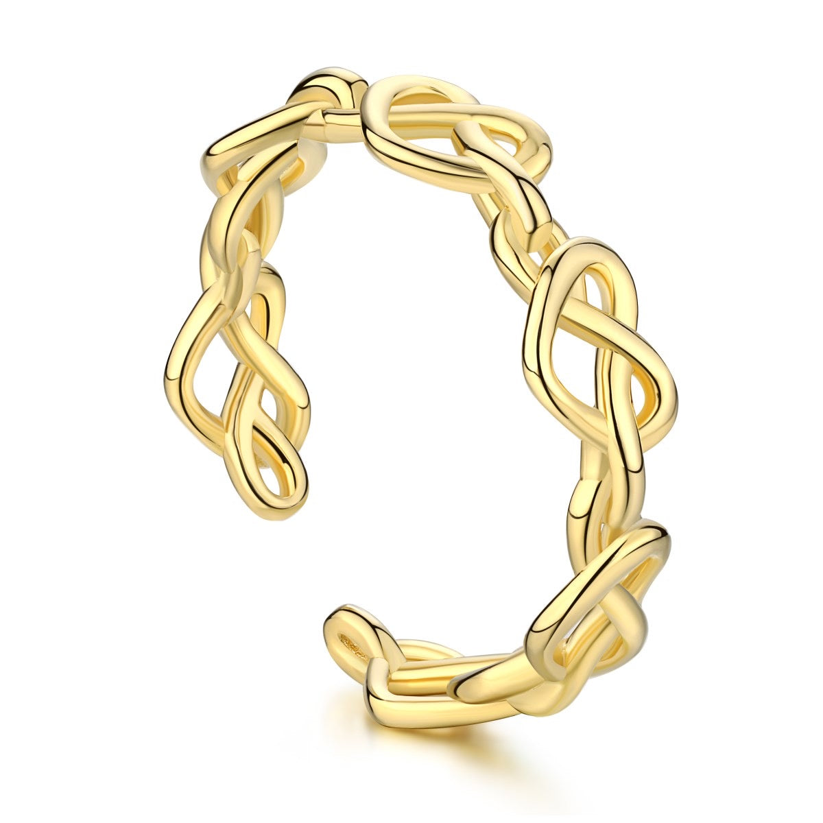 Anello cuori interecciati