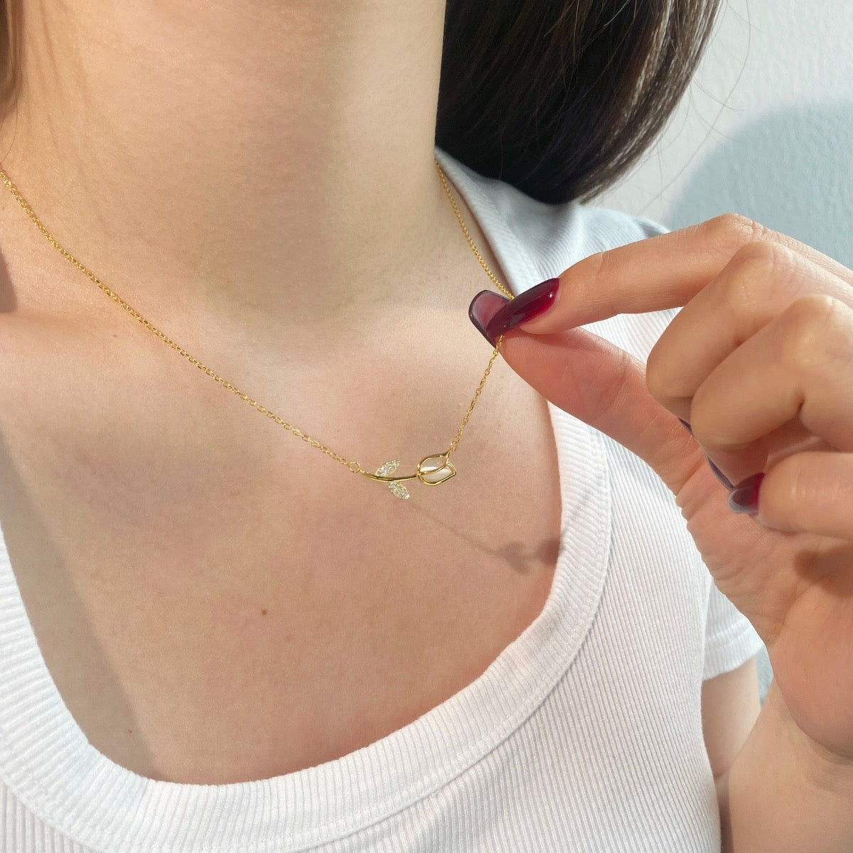 Collana con rosa