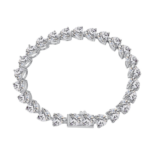 Bracciale con cuori trasparenti