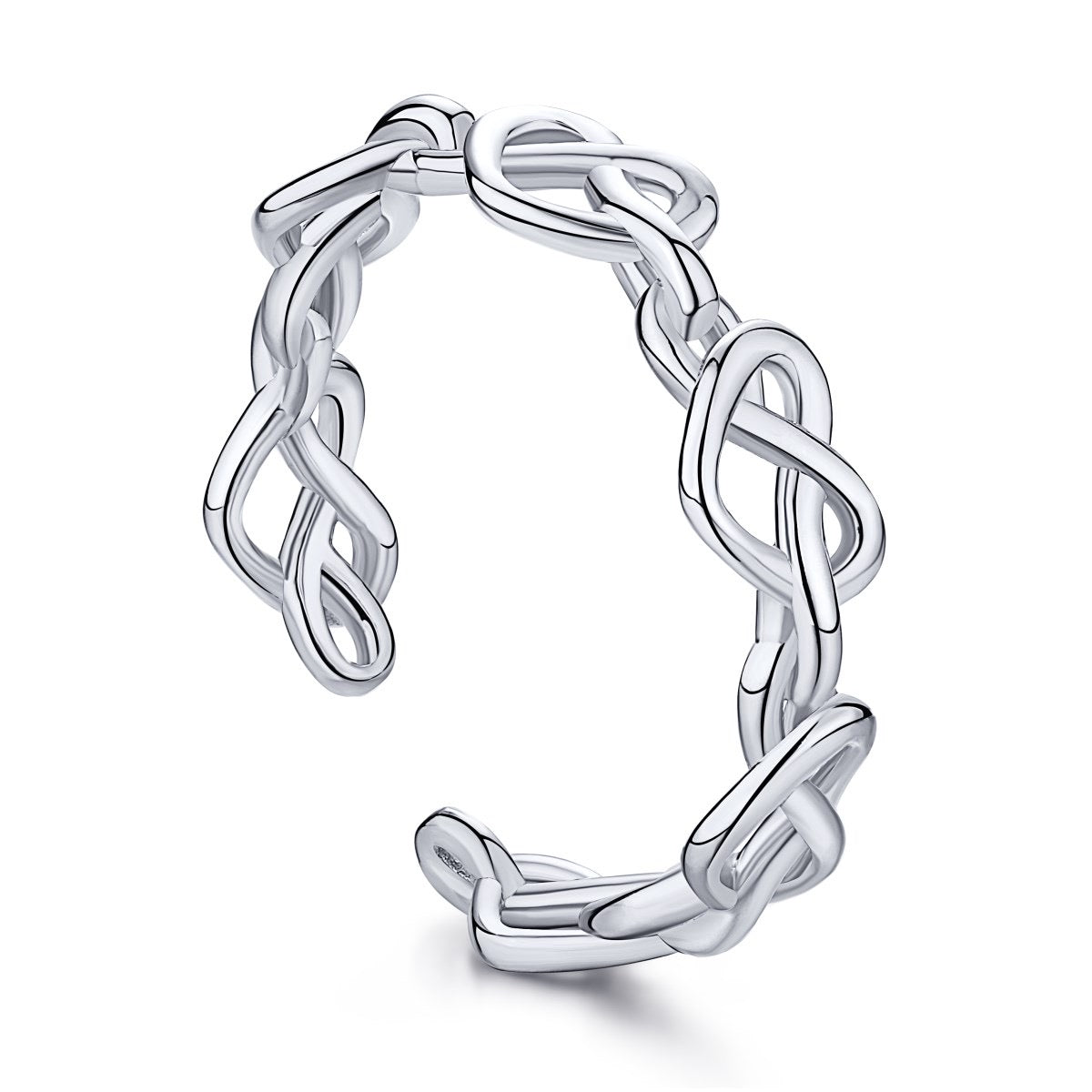 Anello cuori interecciati