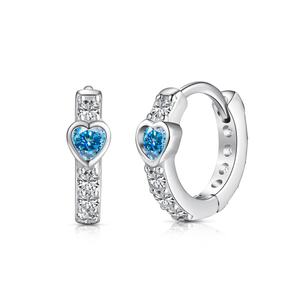 Hoop cuore azzurro