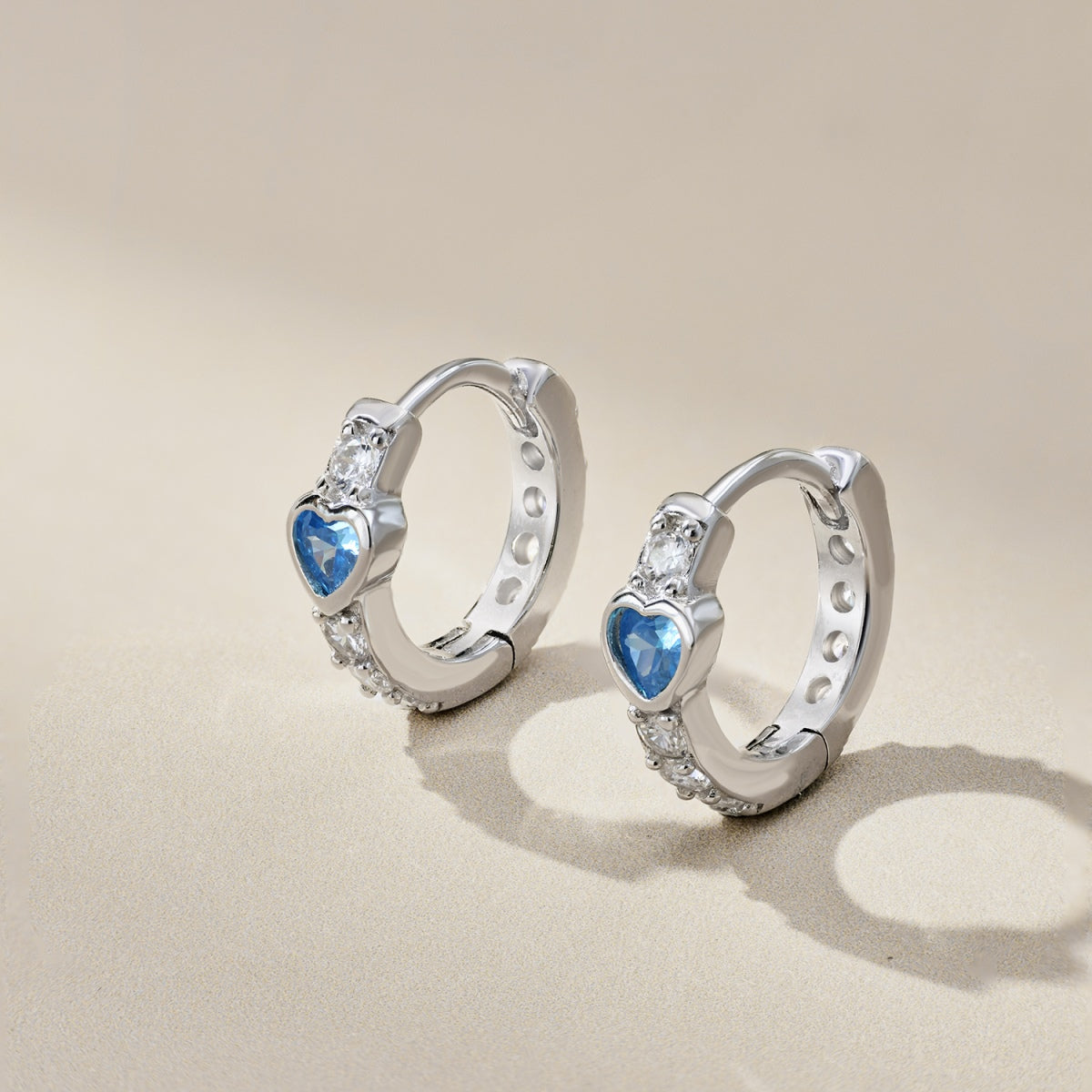 Hoop cuore azzurro