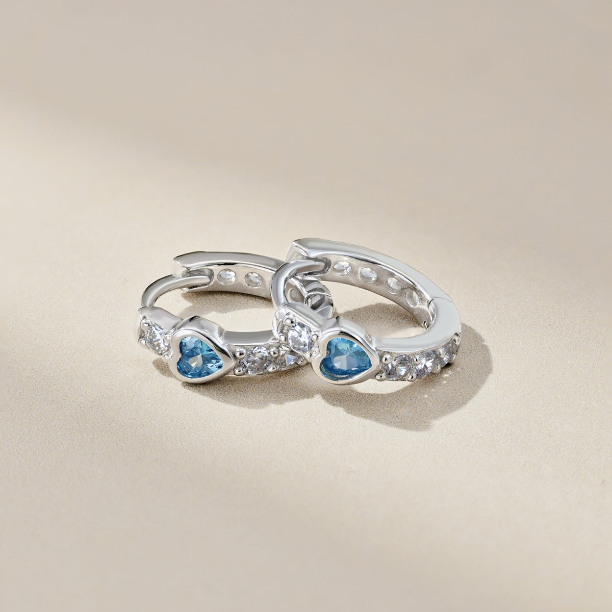 Hoop cuore azzurro
